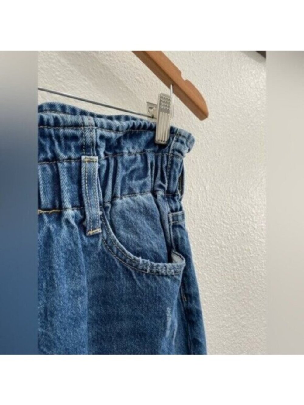 Kancan High Rise Distressed Jeans Boyfriend Stretch Boho Shabby Chic - Picture 4 of 8